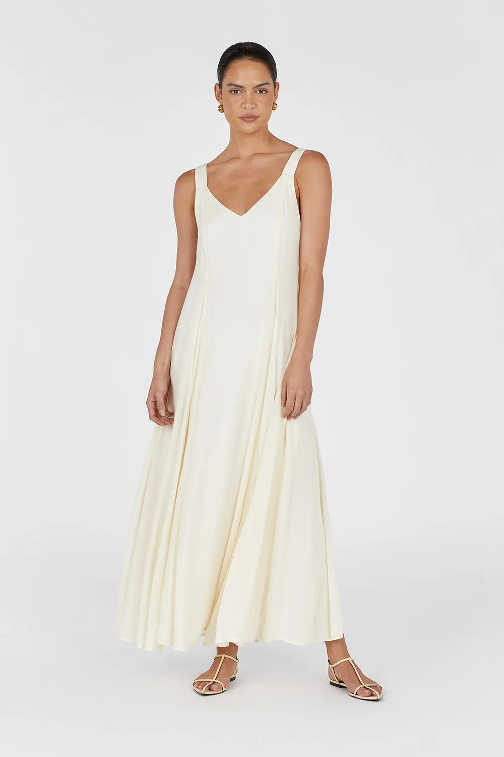 EMILY BUTTERMILK V-NECK MAXI DRESS sold by Dissh product image thumbnail 2