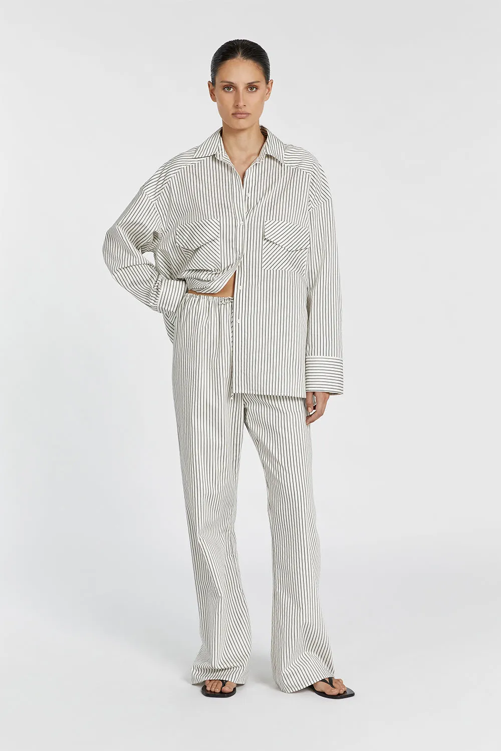 STOCKHOLM STRIPE SILK BLEND PANT sold by Dissh product image thumbnail 2