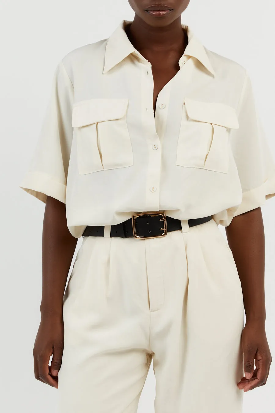 AMELIA OFF WHITE LINEN BLEND PANT sold by Dissh product image thumbnail 5