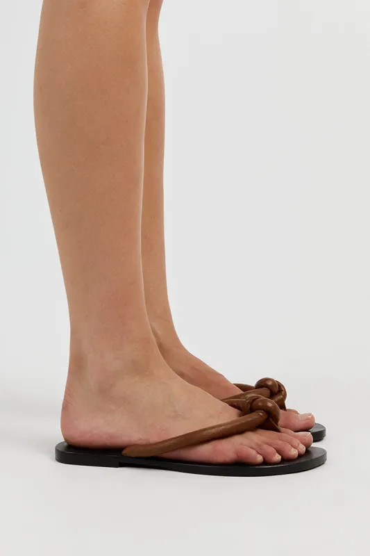 THE BALI TAILOR LOTTIE CHOC SANDAL sold by Dissh