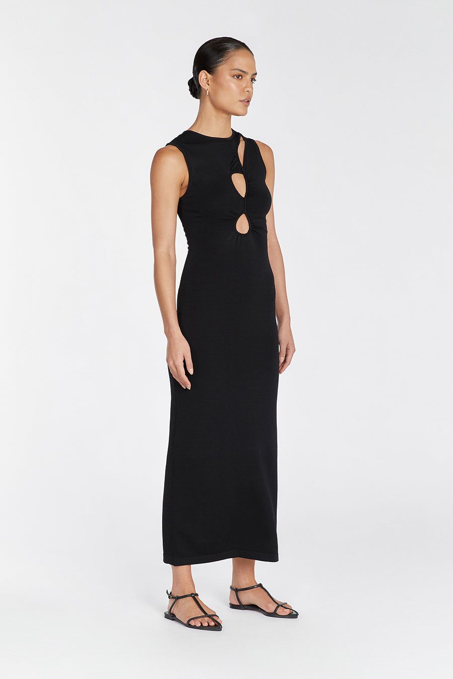 MONIQUE BLACK KNIT MIDI DRESS sold by Dissh product image thumbnail 4