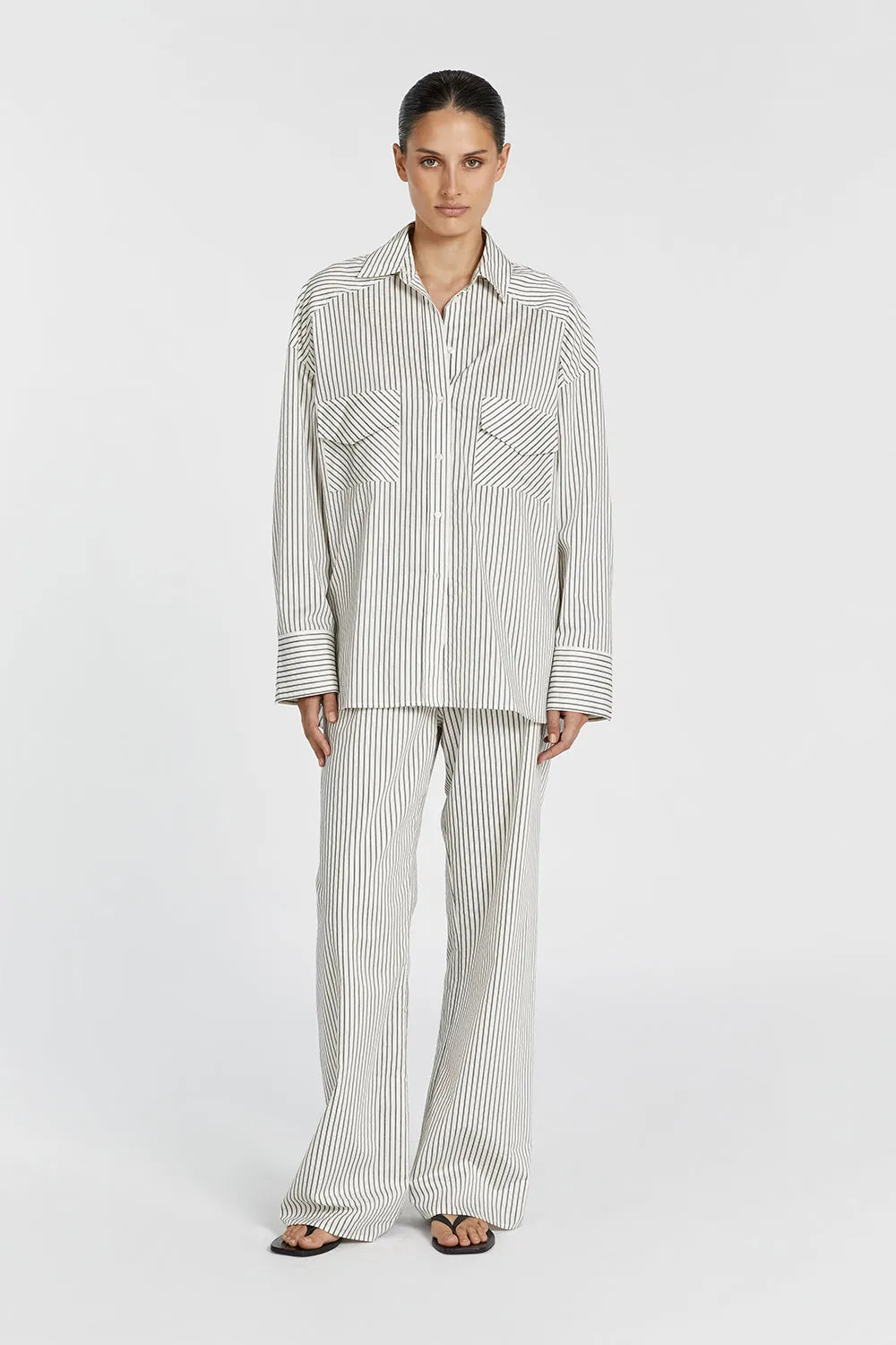 STOCKHOLM STRIPE SILK BLEND SHIRT sold by Dissh product image thumbnail 2