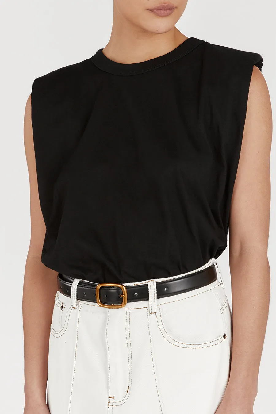 AIDEN BLACK MUSCLE TANK sold by Dissh product image thumbnail 5