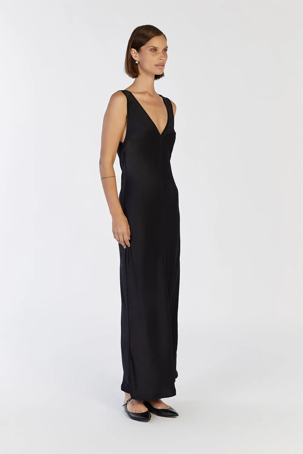 BRIE SLATE SATIN SLIP MIDI DRESS sold by Dissh product image thumbnail 3