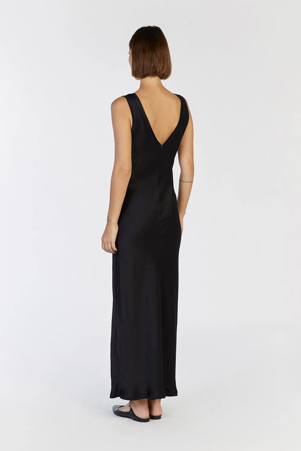 BRIE SLATE SATIN SLIP MIDI DRESS sold by Dissh product image thumbnail 4