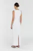 ROBERTS WHITE LINEN MIDI SKIRT sold by Dissh