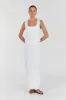 ROBERTS WHITE LINEN MIDI SKIRT sold by Dissh