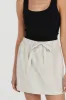 GINGER NATURAL LINEN MINI SKIRT sold by Dissh
