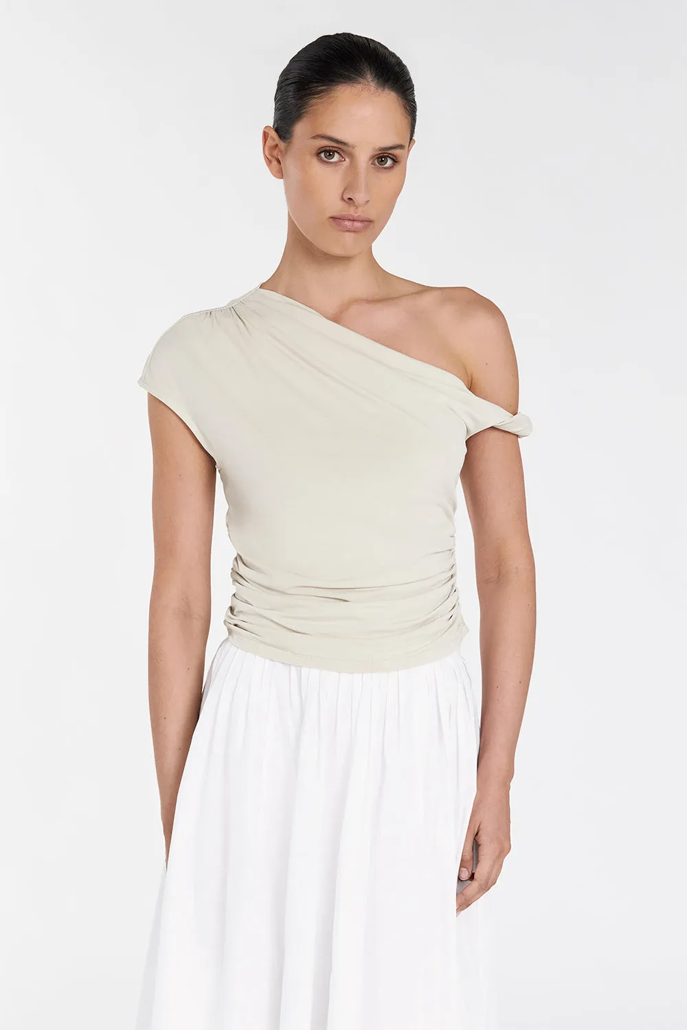 RIO OAT DRAPED TWIST KNIT TOP sold by Dissh product image thumbnail 3