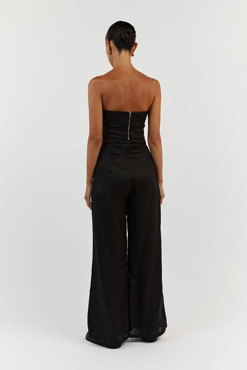 LILY BLACK LINEN CORSET sold by Dissh product image thumbnail 4