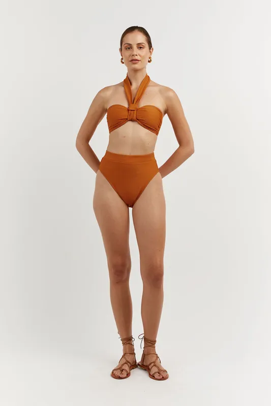 AMAYA AMBER RIB HIGH CUT BRIEF sold by Dissh