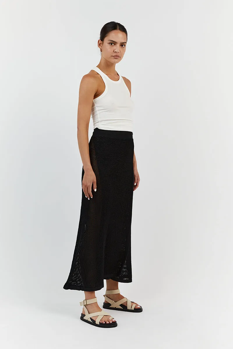 OPHELIA BLACK CROCHET WRAP SKIRT sold by Dissh product image thumbnail 3