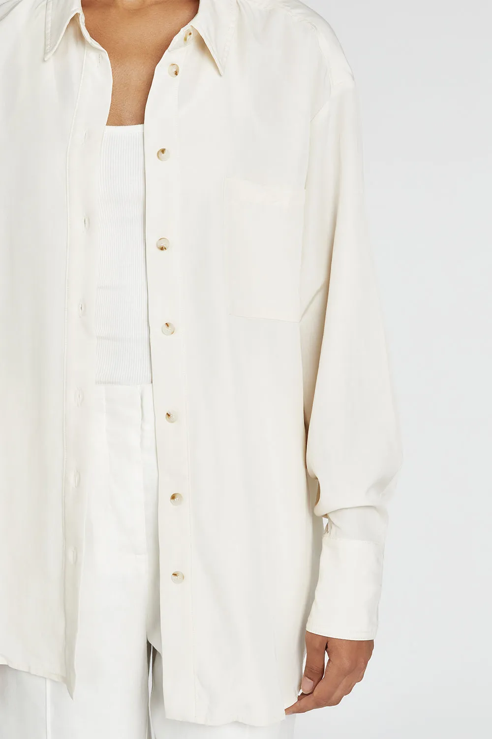 AKASHA TENCEL BLEND BUTTERMILK SHIRT sold by Dissh product image thumbnail 5