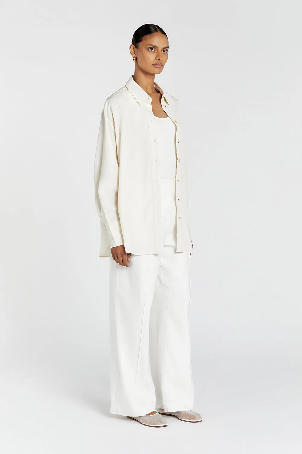 AKASHA TENCEL BLEND BUTTERMILK SHIRT sold by Dissh product image thumbnail 3