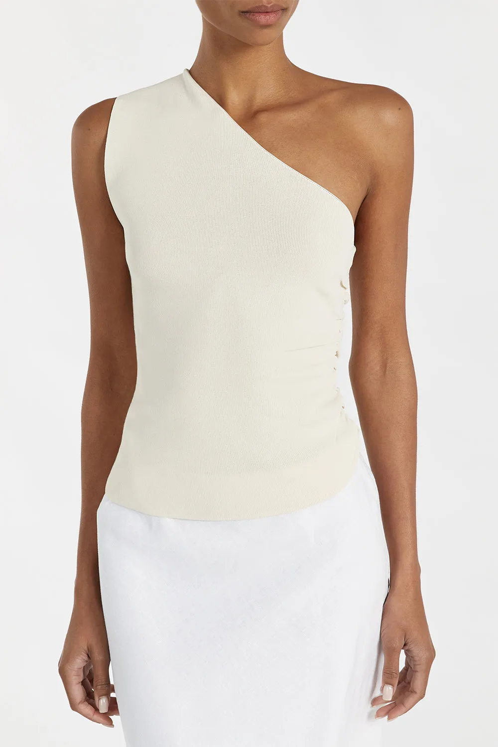 LANE CREAM ASYM KNIT TOP sold by Dissh product image thumbnail 5