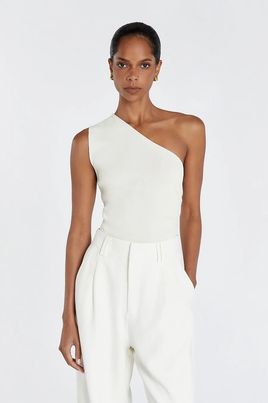 LANE CREAM ASYM KNIT TOP sold by Dissh product image thumbnail 2