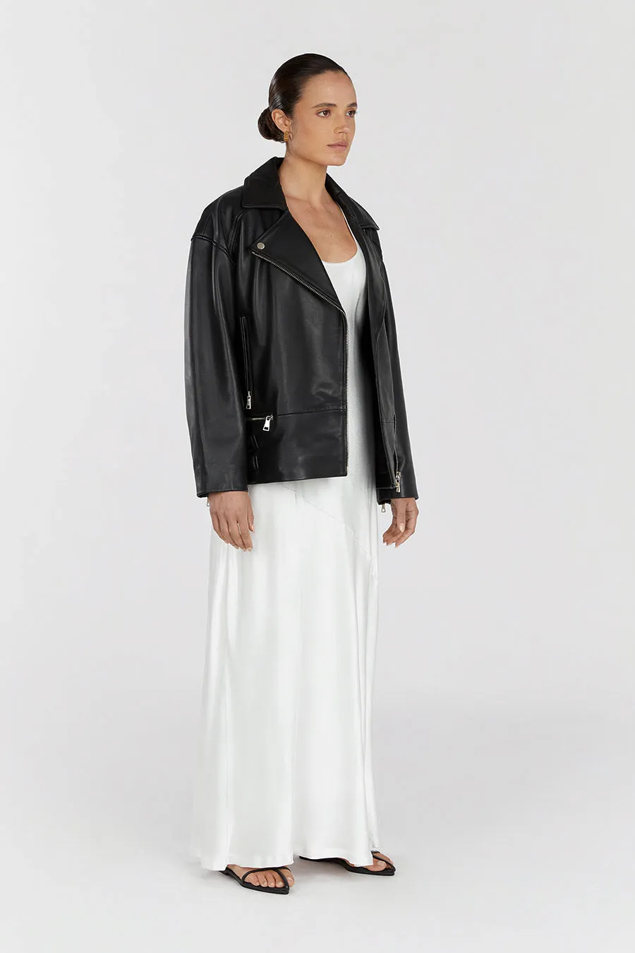 TORI BLACK LEATHER BIKER JACKET sold by Dissh product image thumbnail 3