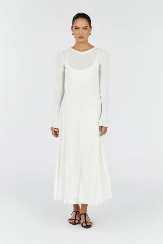 PARKER OFF WHITE LONG SLEEVE DRESS sold by Dissh