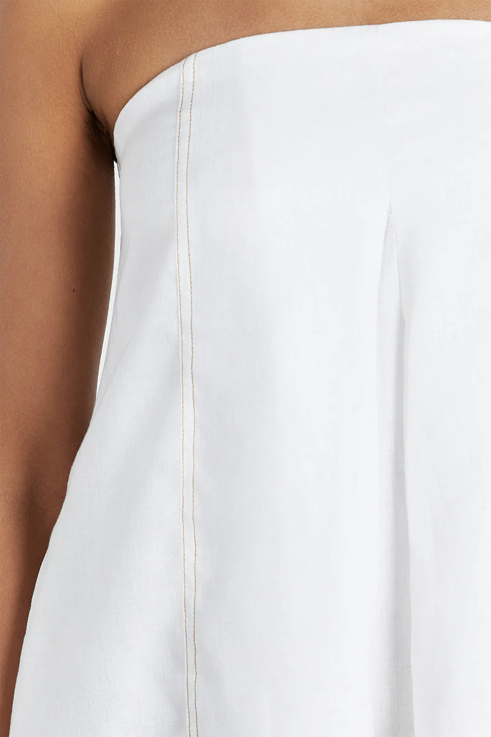 SIMONA WHITE LINEN MINI DRESS sold by Dissh product image thumbnail 5