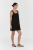 SHANNON BLACK LINEN MINI DRESS sold by Dissh