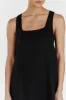 SHANNON BLACK LINEN MINI DRESS sold by Dissh