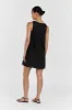 SHANNON BLACK LINEN MINI DRESS sold by Dissh