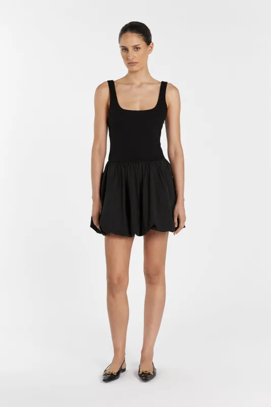 LULA BLACK BUBBLE MINI DRESS sold by Dissh