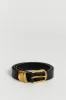 GRACIE BLACK LEATHER BELT sold by Dissh