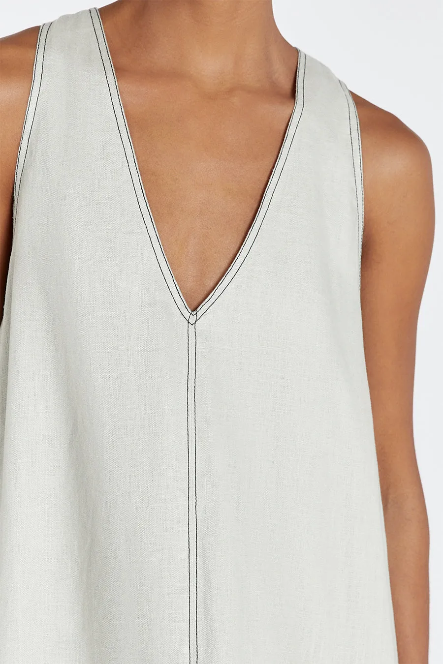 LAURENT CHALK CARGO LINEN MIDI DRESS sold by Dissh product image thumbnail 5