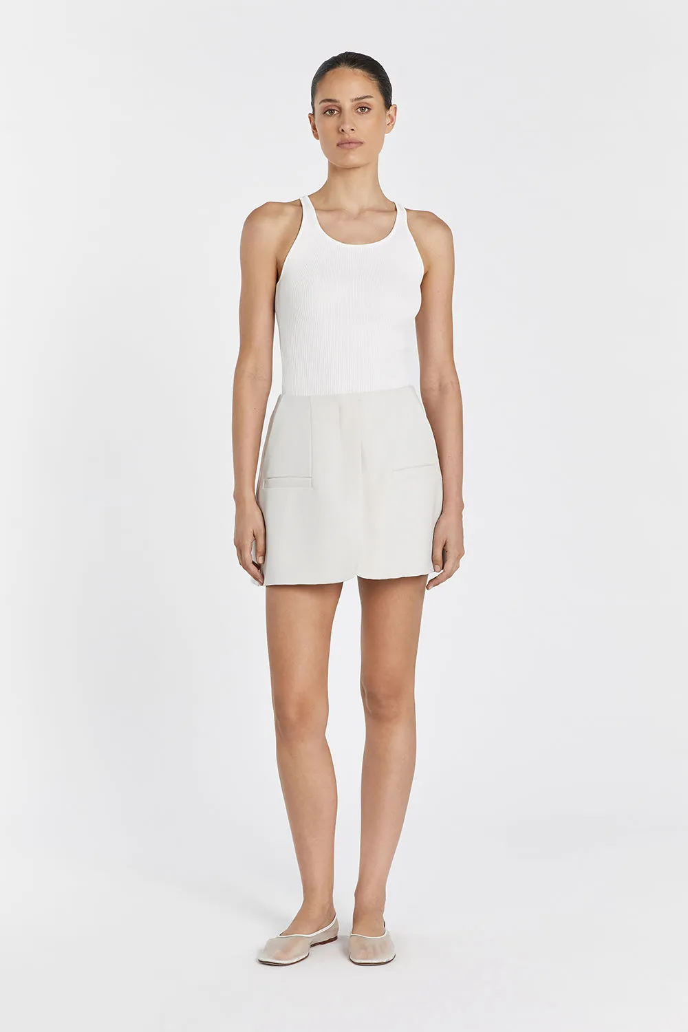 LIV LIGHT SILVER TAILORED SKORT sold by Dissh product image thumbnail 2