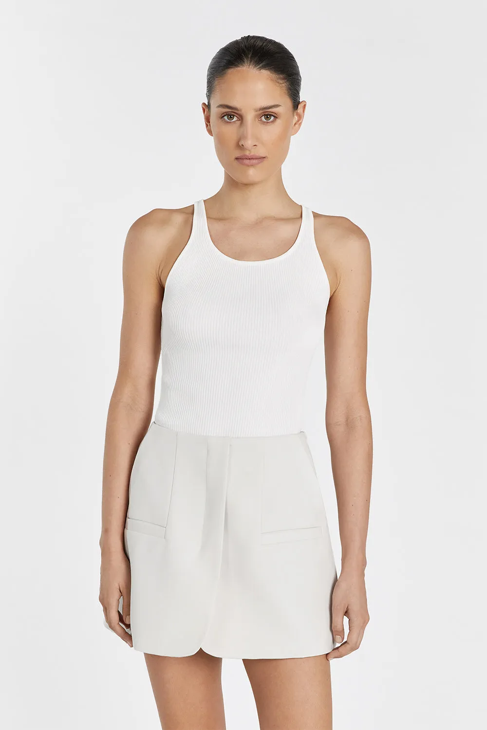 LIV LIGHT SILVER TAILORED SKORT sold by Dissh product image thumbnail 3