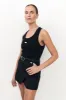ASTER BLACK LINEN SKORT sold by Dissh