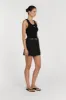 ASTER BLACK LINEN SKORT sold by Dissh