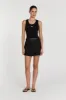 ASTER BLACK LINEN SKORT sold by Dissh