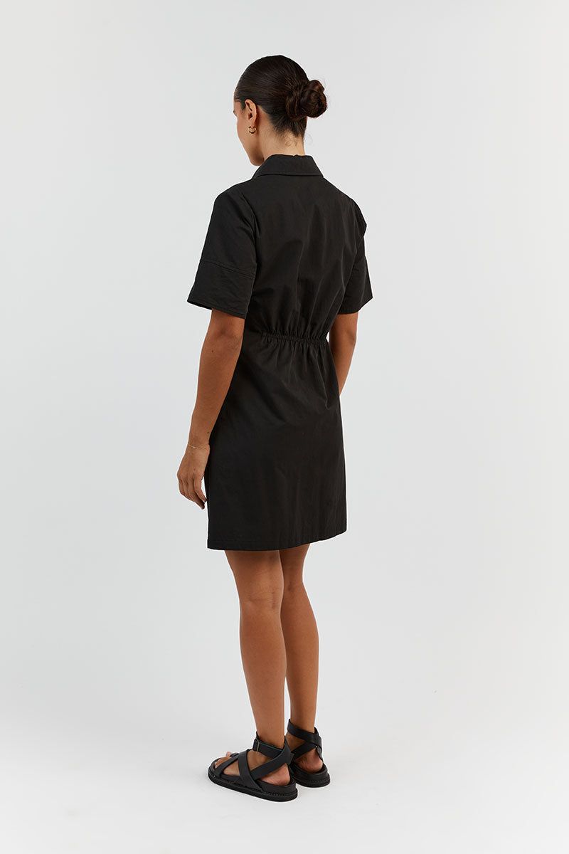 ALLISON BLACK COTTON MINI DRESS sold by Dissh product image thumbnail 4