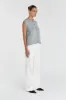 FOSTER SILVER MARLE KNIT VEST sold by Dissh