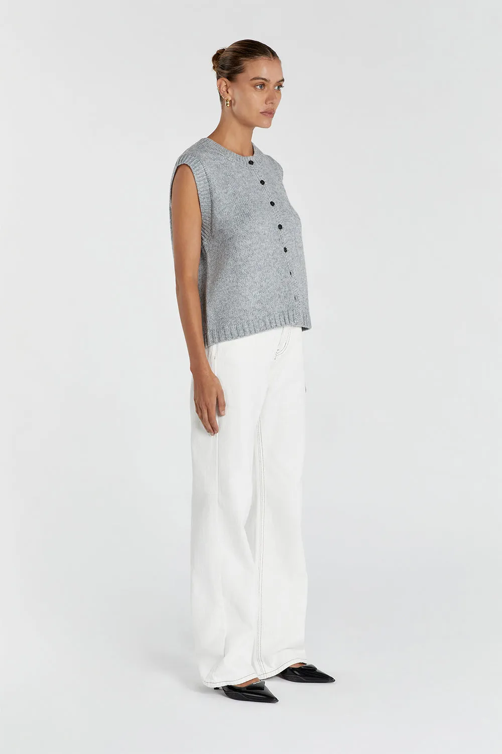 FOSTER SILVER MARLE KNIT VEST sold by Dissh product image thumbnail 3