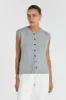 FOSTER SILVER MARLE KNIT VEST sold by Dissh