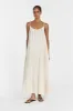 TROPEA CREAM LINEN SHEER MIDI DRESS sold by Dissh