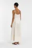 TROPEA CREAM LINEN SHEER MIDI DRESS sold by Dissh