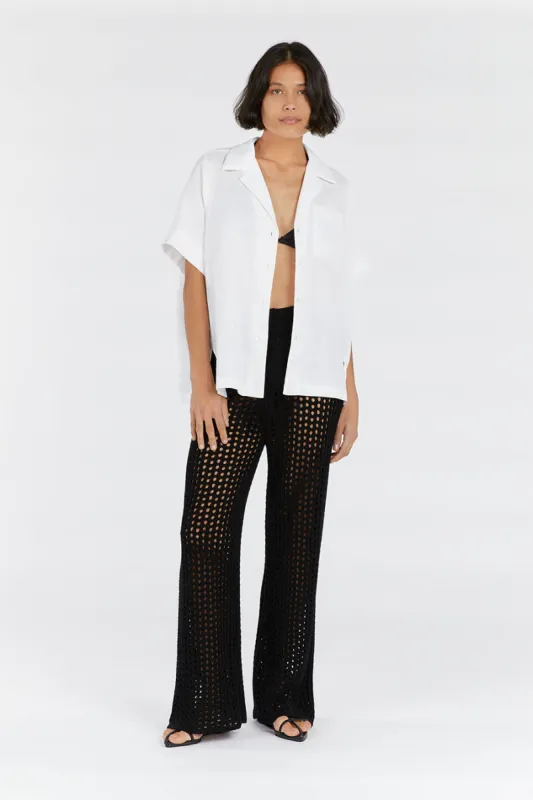 HUNTER BLACK CROCHET PANT sold by Dissh