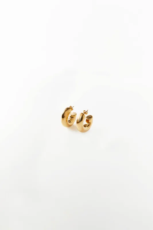 CENDRE LOLITA GOLD HOOPS sold by Dissh