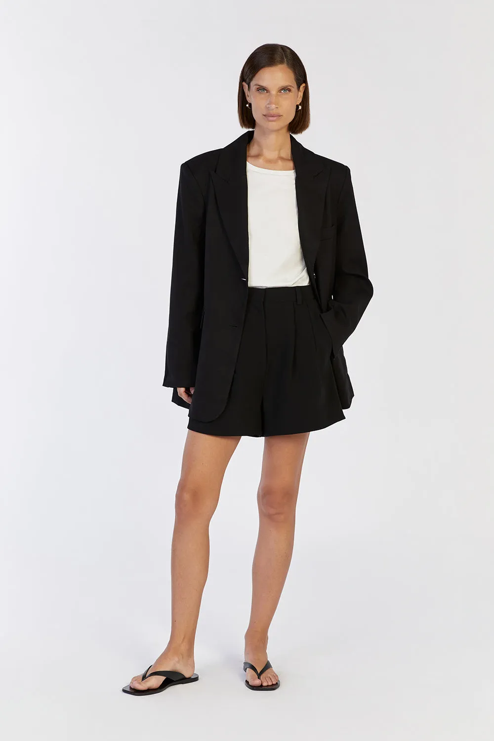 ROWAN TAILORED BLACK SHORT sold by Dissh product image thumbnail 3