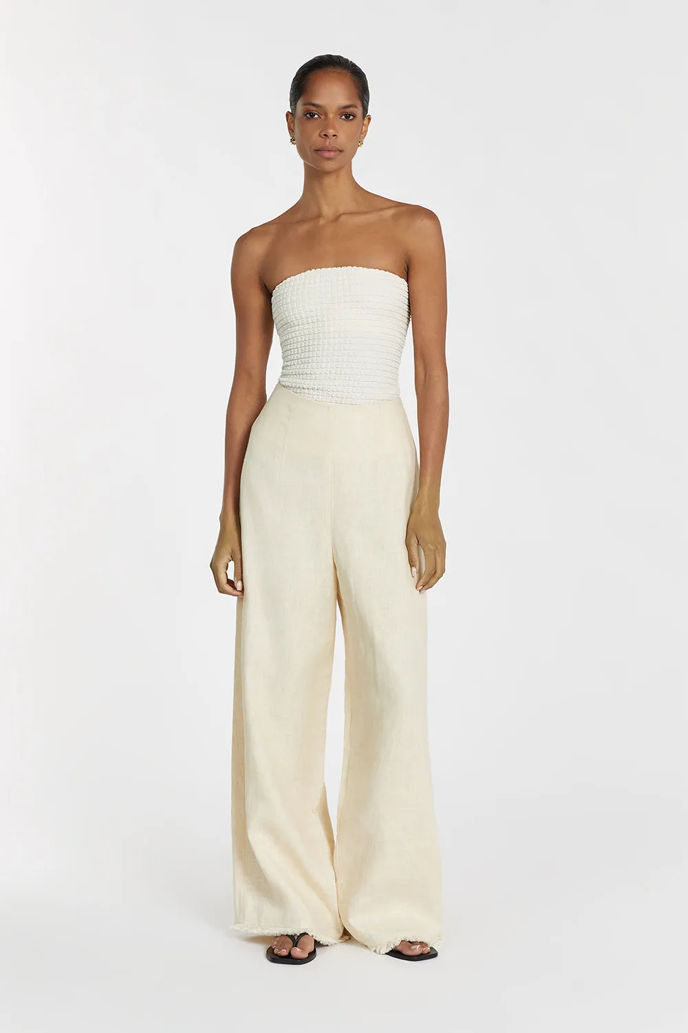 ALEX CREAM BANDEAU TOP sold by Dissh