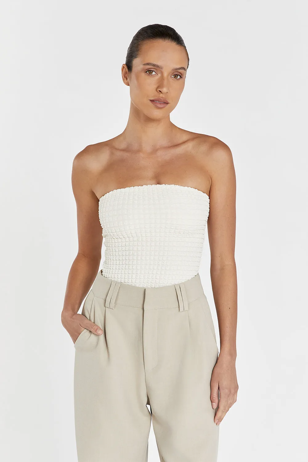 ALEX CREAM BANDEAU TOP sold by Dissh product image thumbnail 3