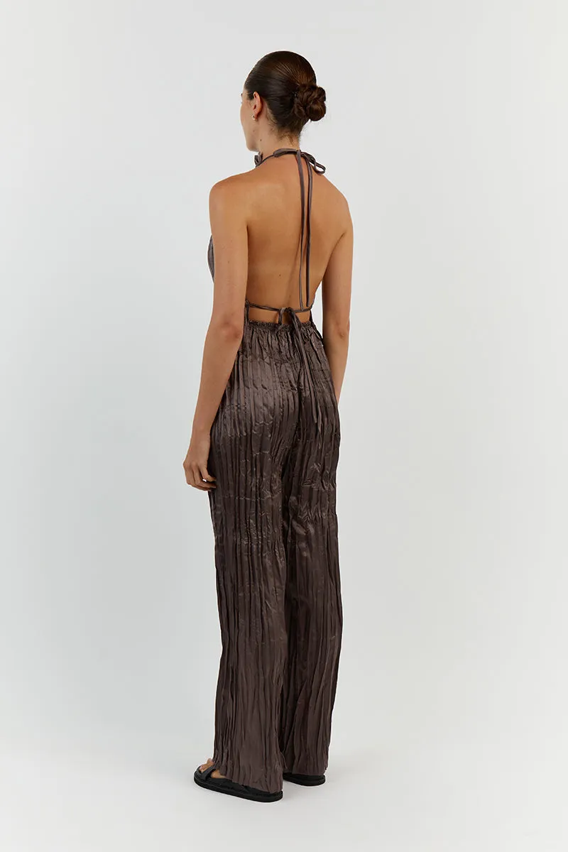 CORI TAUPE HIGH NECK CRINKLE TOP sold by Dissh product image thumbnail 4