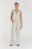 NORAH NATURAL LINEN PANT sold by Dissh