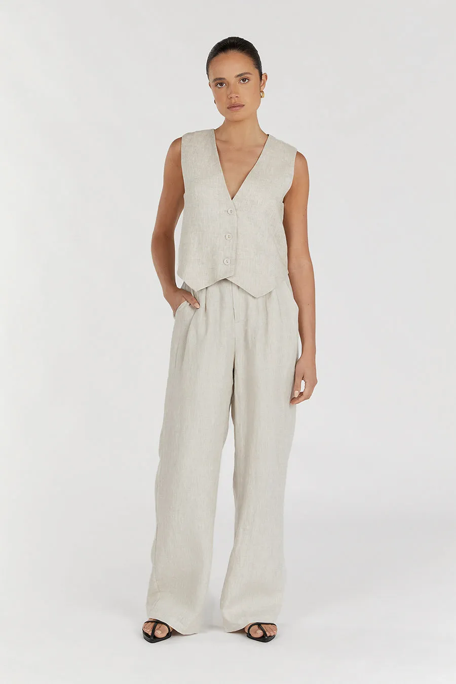 NORAH NATURAL LINEN PANT sold by Dissh product image thumbnail 3