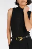 JAGGER BLACK SLEEVELESS MESH TOP sold by Dissh