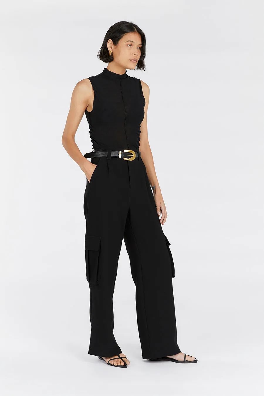 JAGGER BLACK SLEEVELESS MESH TOP sold by Dissh product image thumbnail 3